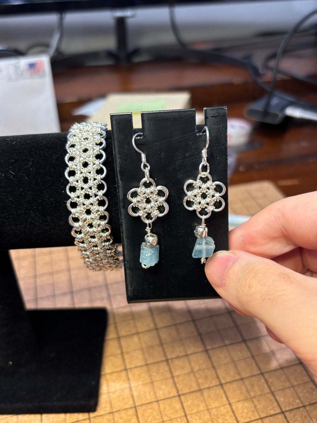 Sterling Silver Japanese 12-in-2 Chain and Earring&nbsp;Set