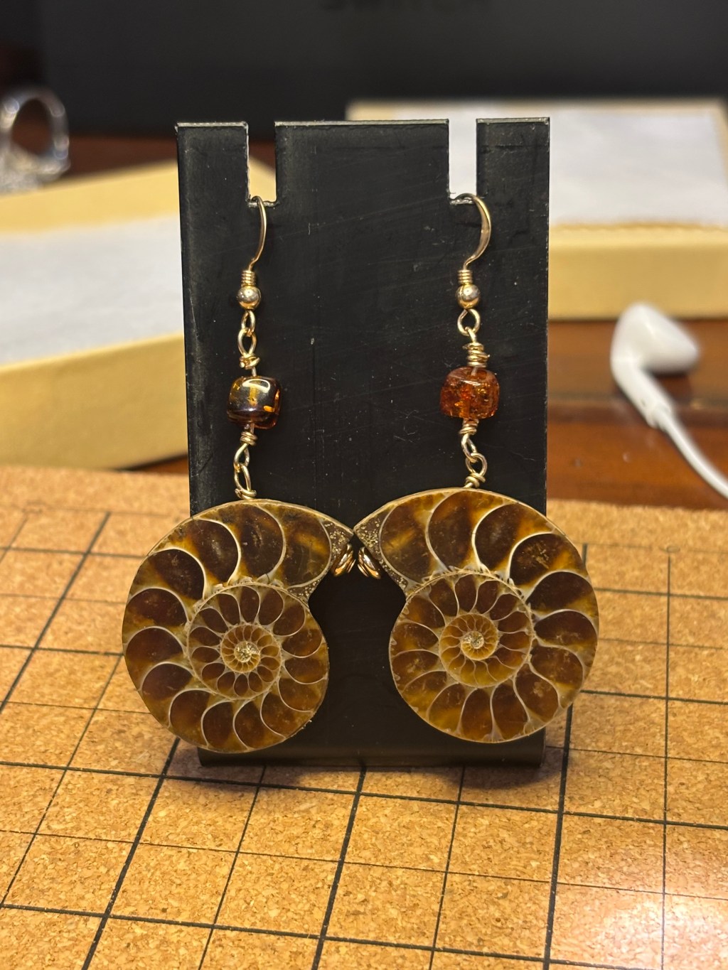 Ammonite Earings